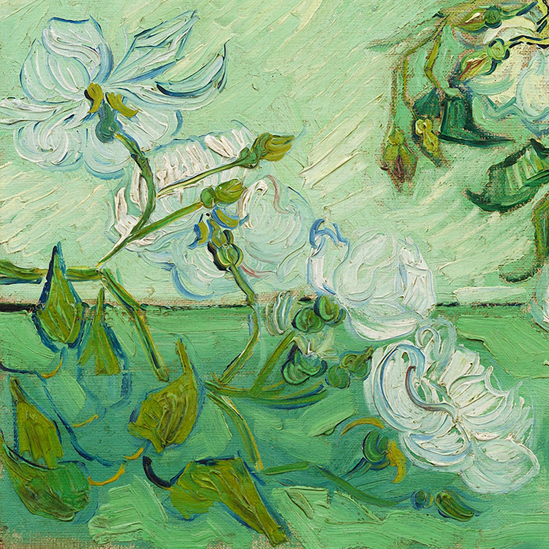 Vase with Roses (detail) ~ Vincent van Gogh