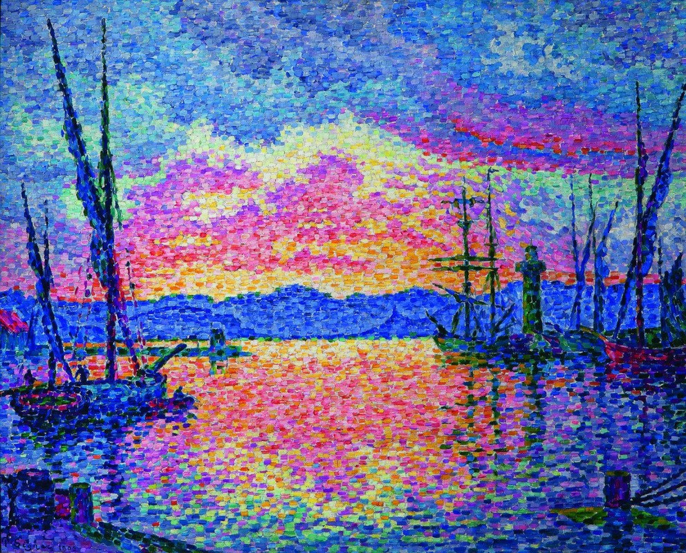 The Port, Red Sunset by Paul Signac