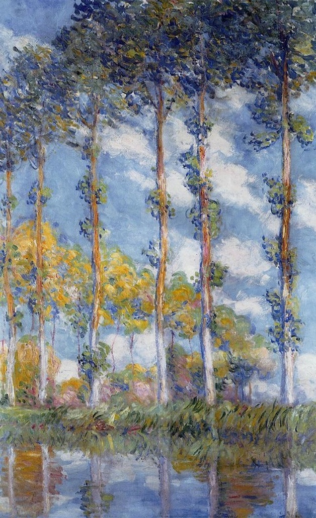 Poplars by Claude Monet