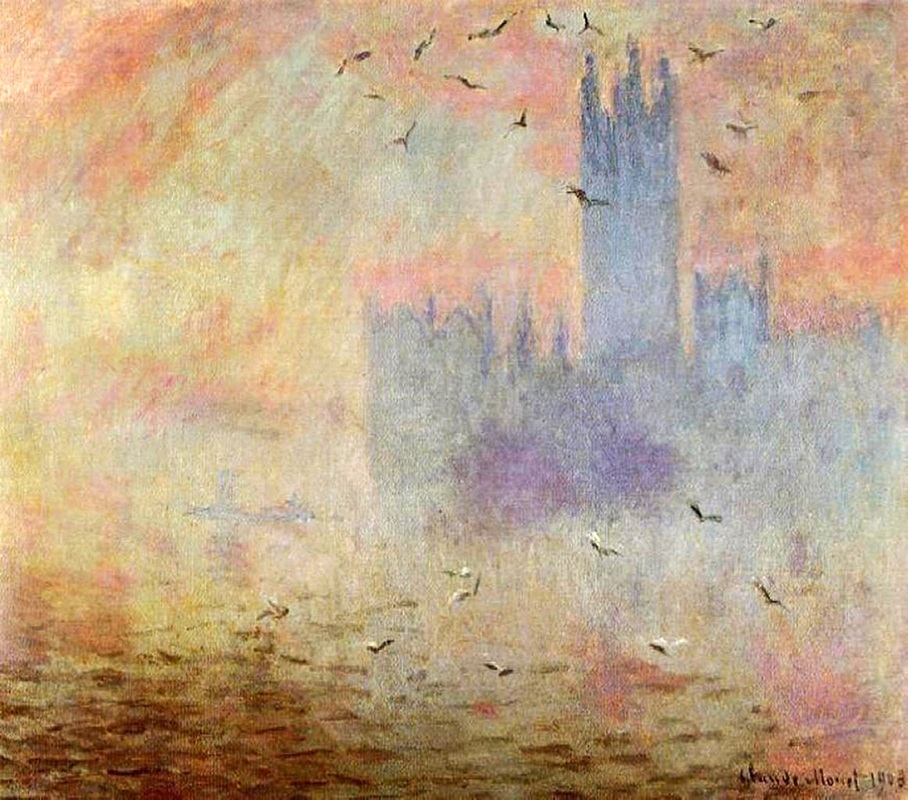 Houses of Parliament, Seagulls by Claude Monet