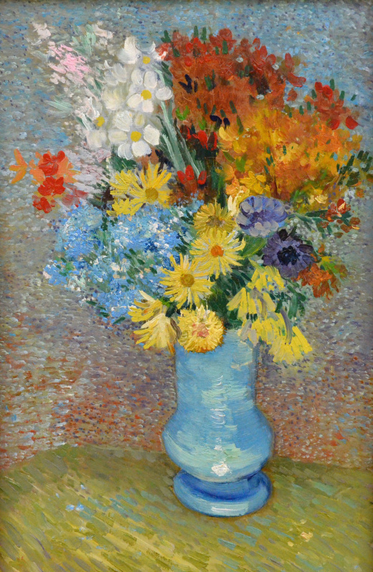 Flowers in a Blue Vase by Vincent van Gogh | Lone Quixote