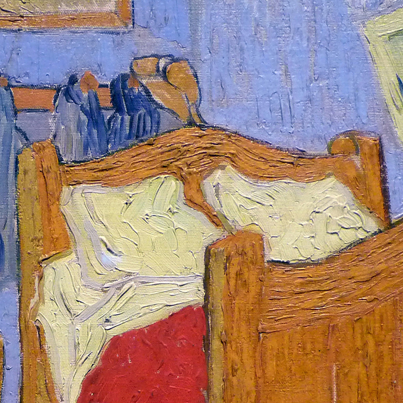 Bedroom in Arles (detail) by Vincent van Gogh | Lone Quixote