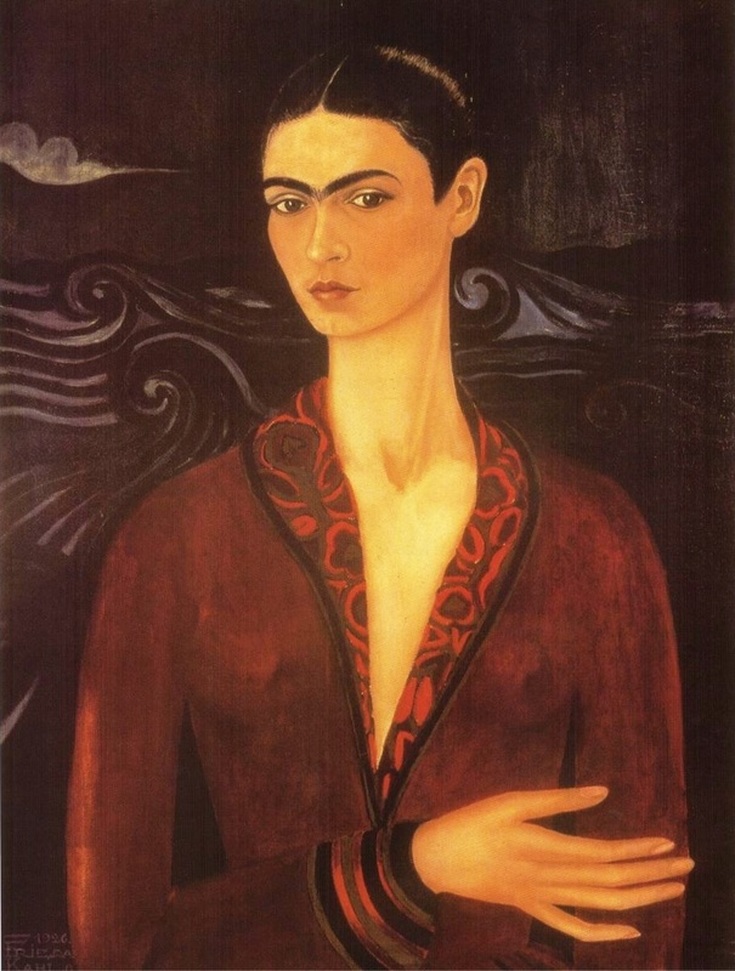 Self-portrait in a Velvet Dress by Frida Kahlo | Lone Quixote