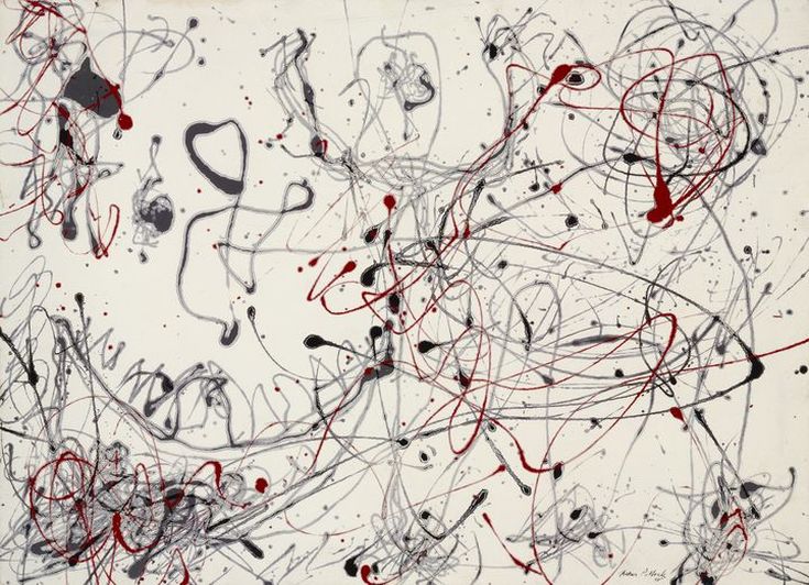 Number 4 (Gray and Red) by Jackson Pollock