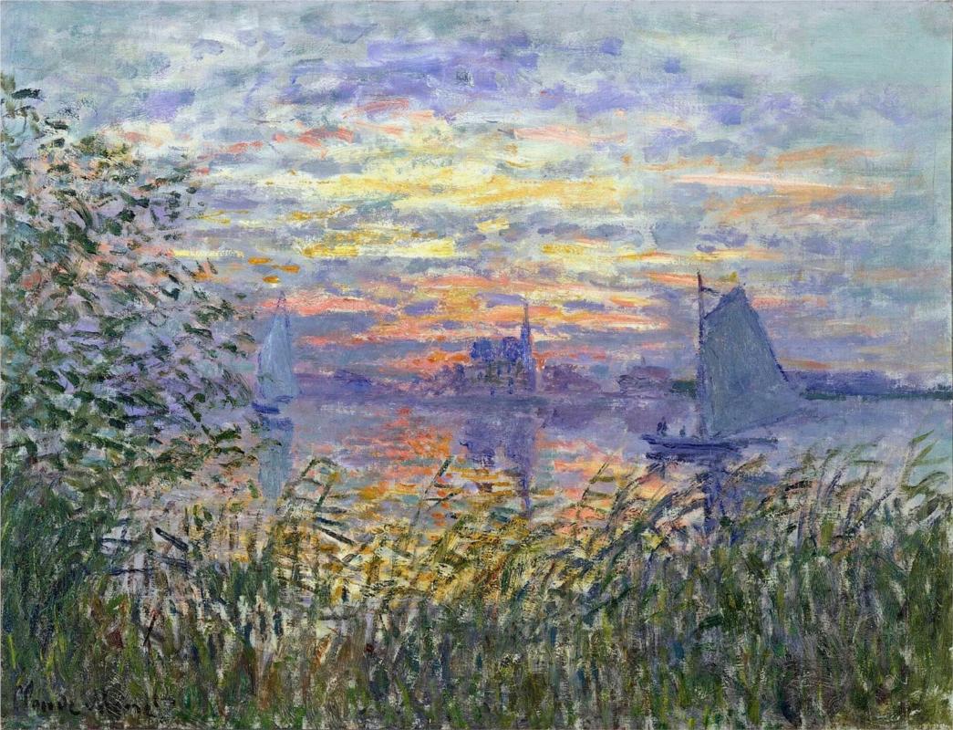 Sunset on the Siene by Claude Monet