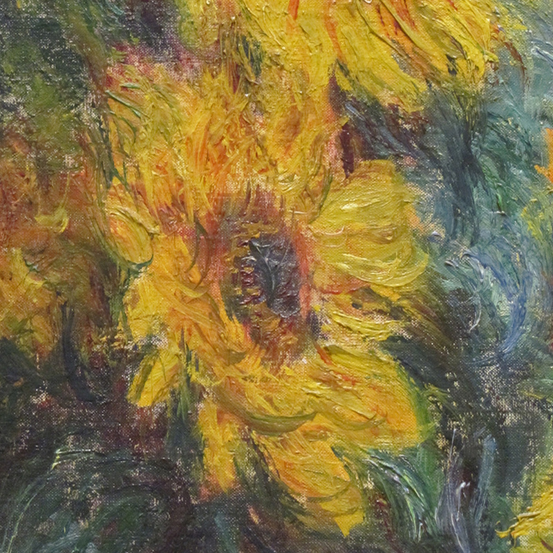 Bouquet of Sunflowers (detail) by Claude Monet | Lone Quixote