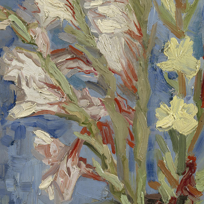 Vase with Gladioli and Chinese Asters (detail) by Vincent van Gogh | Lone Quixote