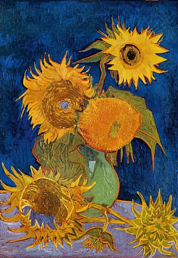 Vase with Five Sunflowers by Vincent van Gogh | Lone Quixote