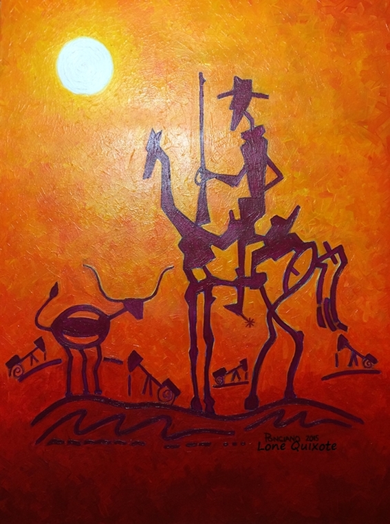 Lone Quixote in Maroon