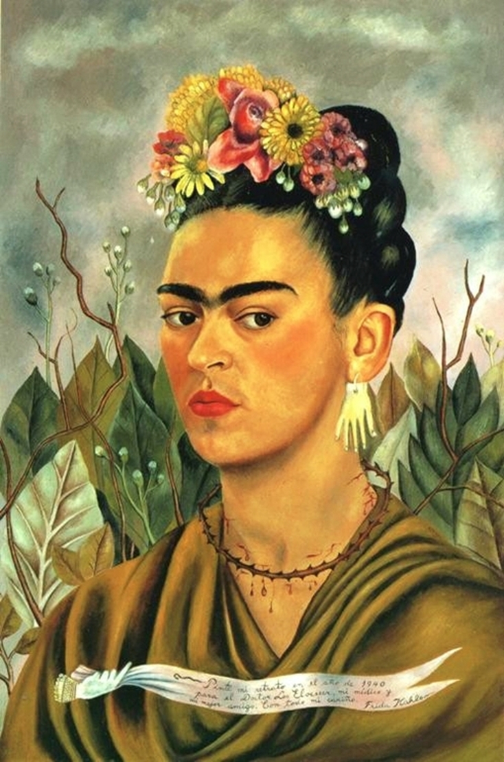 Self Portrait Dedicated to Dr Eloesser by Frida Kahlo | Lone Quixote
