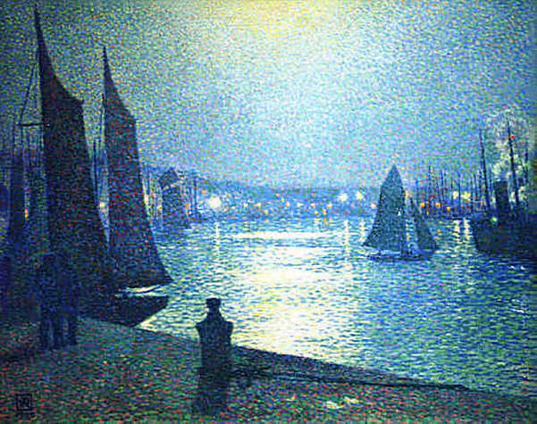 Moonlight Night in Boulogne by Theo van Rysselberghe