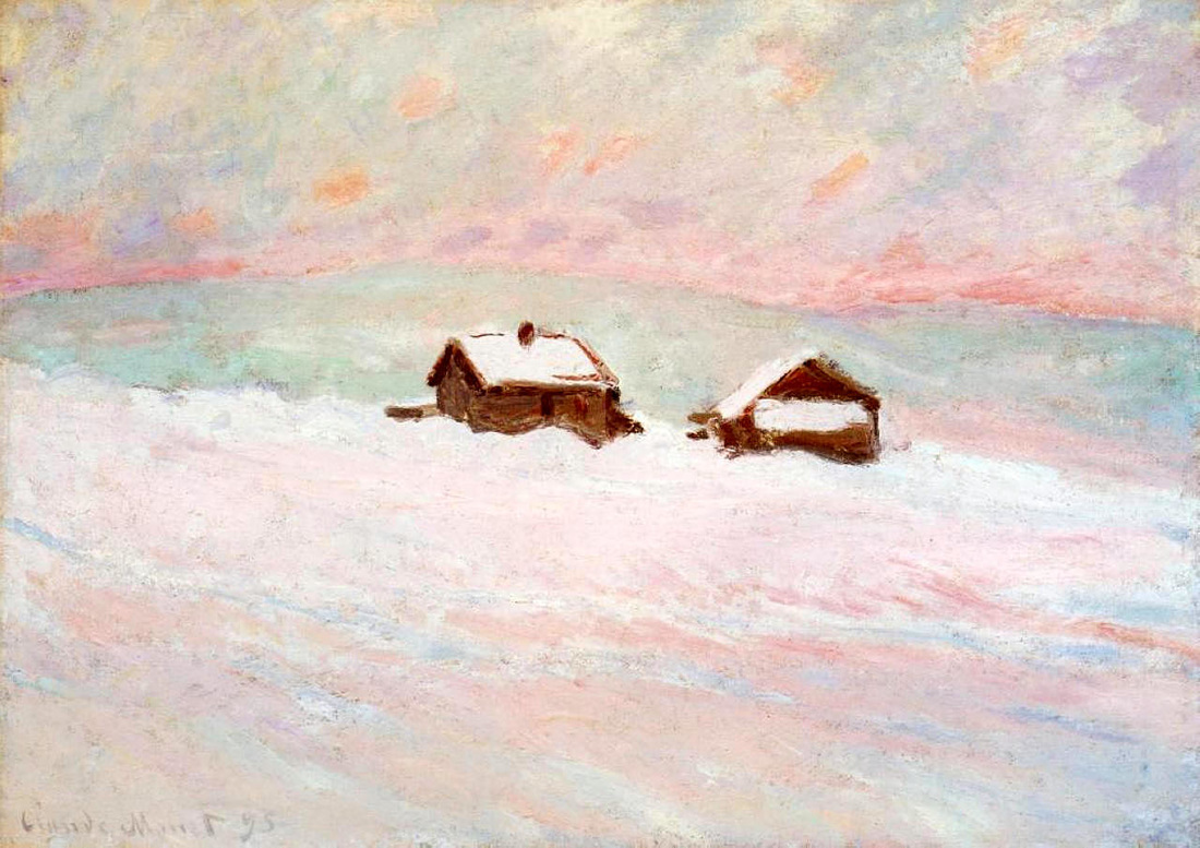 Houses in the Snow, Norway by Claude Monet | Lone Quixote