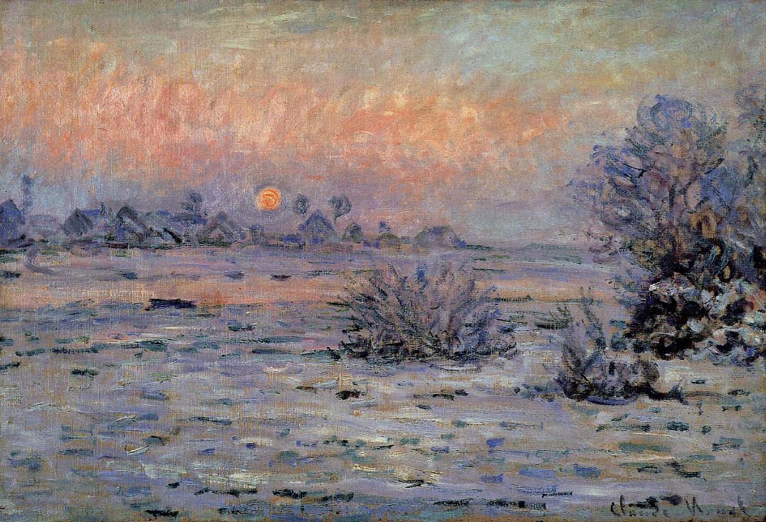 Winter Sun, Lavacourt by Claude Monet