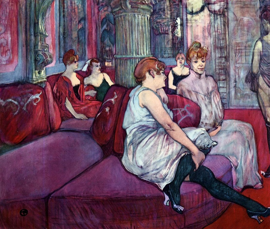 The Salon in the Rue des Moulins by Henri de Toulouse-Lautrec