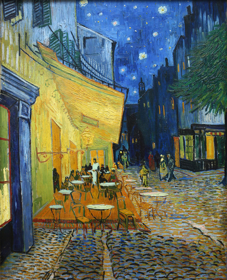 Cafe Terrace, Place du Forum, Arles by Vincent van Gogh | Lone Quixote