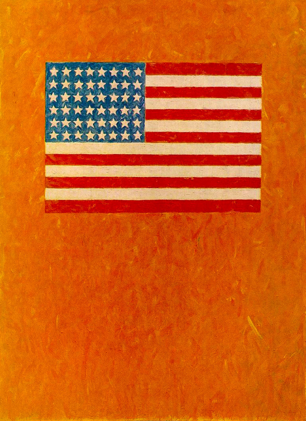 Flag on Orange Field by Jasper Johns