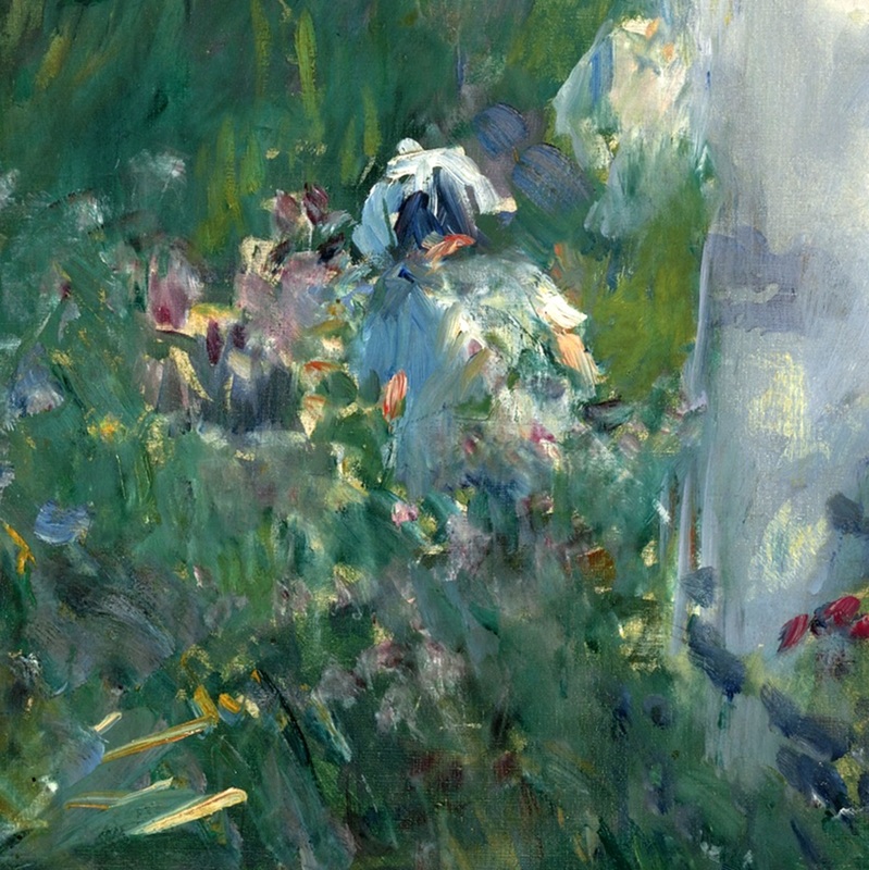Young Woman Among the Flowers (detail) by Edouard Manet