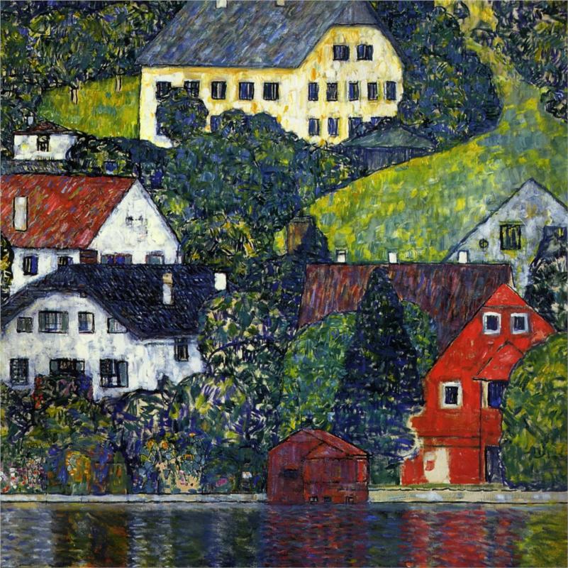 Houses at Unterach on the Attersee by Gustav Klimt | Lone Quixote 