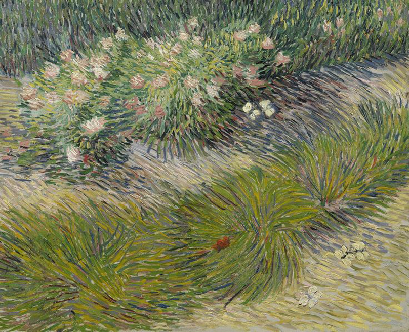 Grass and Butterflies by Vincent van Gogh