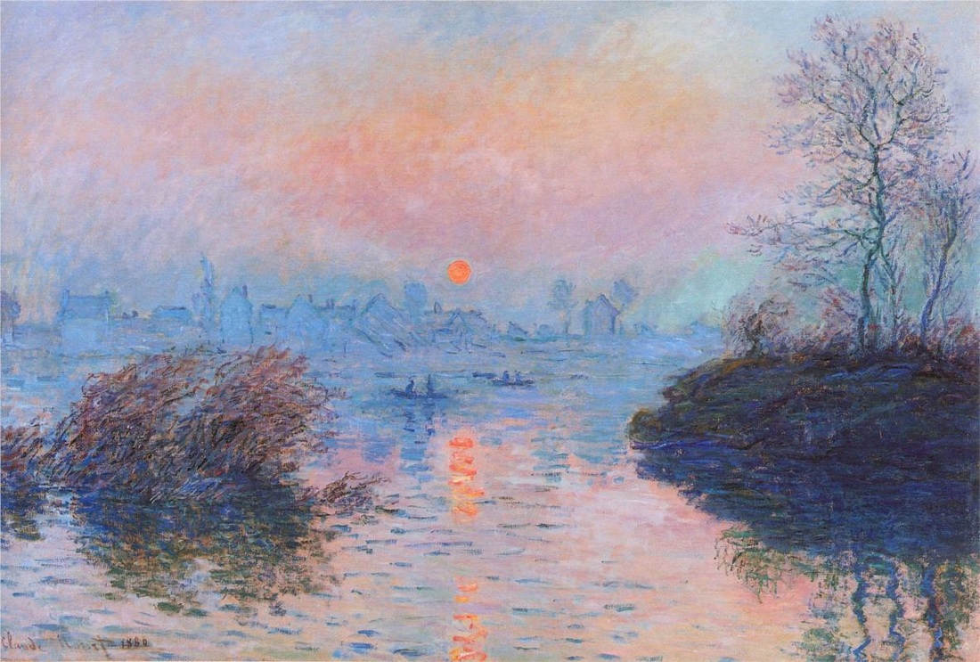 Sunset on the Seine at Lavacourt, Winter Effect by Claude Monet | Lone Quixote