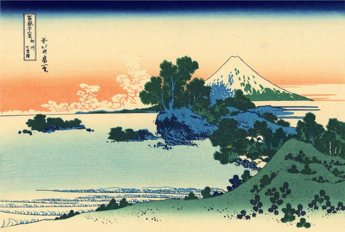 Shichiri Beach in Sagami Province by Katsushika Hokusai