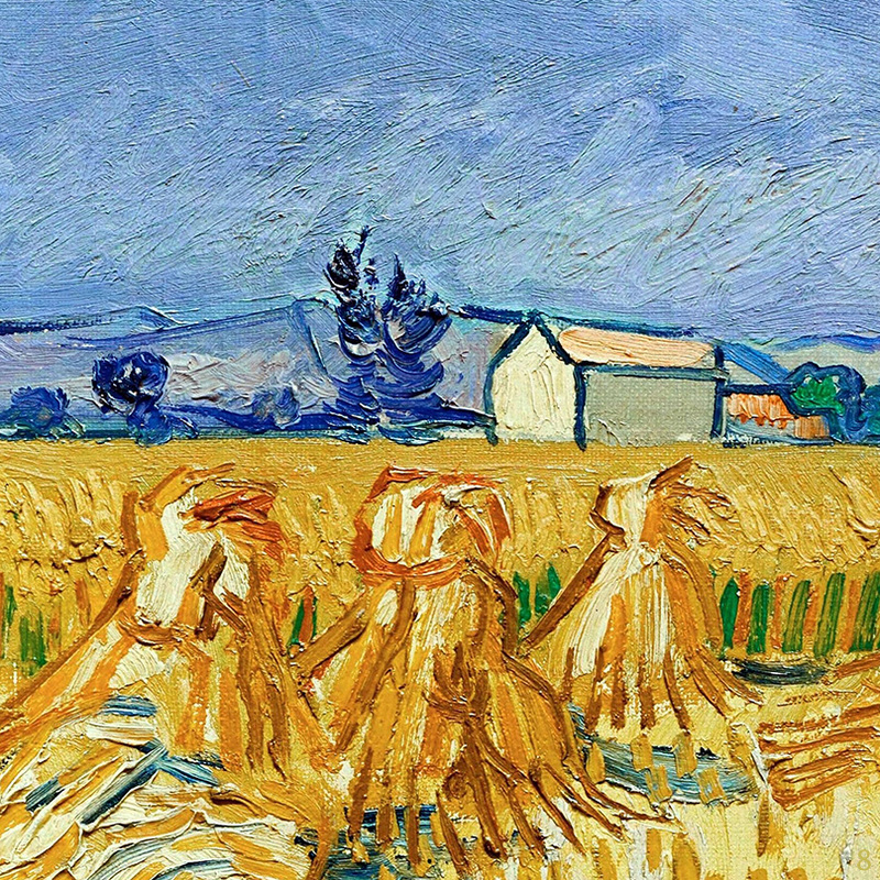 Harvest in Provence (detail) by Vincent van Gogh | Lone Quixote