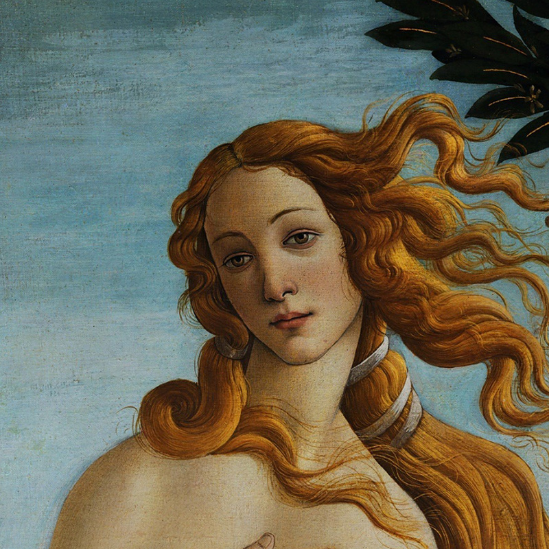 The Birth of Venus (detail) by Sandro Botticelli