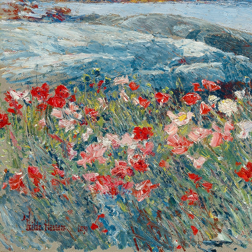 Poppies, Isles of Shoals (details) 1891 by Childe Hassam