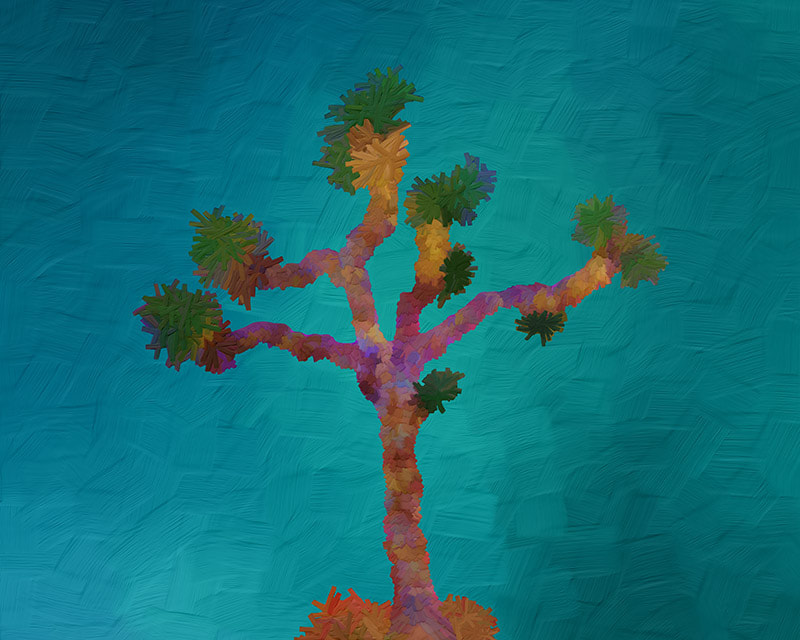 Joshua Tree (Blue Mist) by Lone Quixote