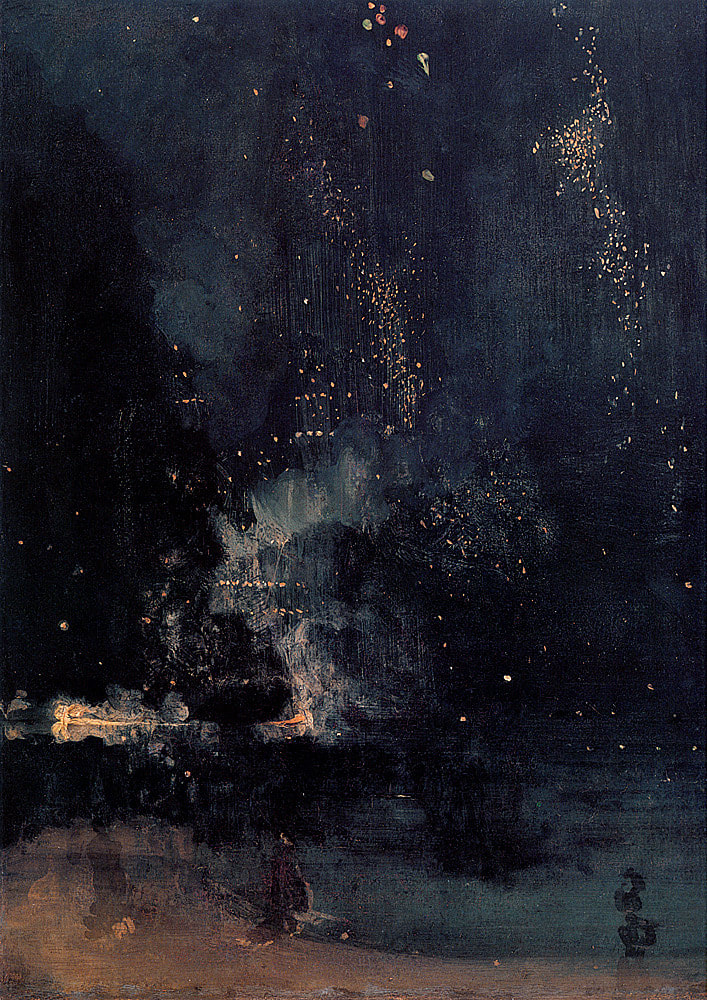 Nocturne in Black and Gold The Falling Rocket (1875) by James Whistler
