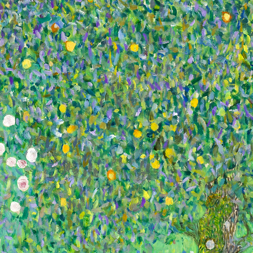Rosebushes under the Trees (detail) [1905] by Gustav Klimt