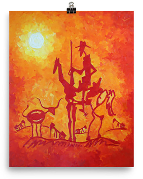 The Lone Quixote Art Print