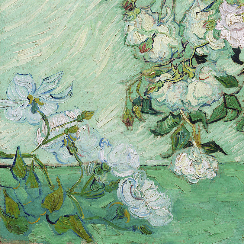 Vase with Roses (detail) 1890 by Vincent van Gogh